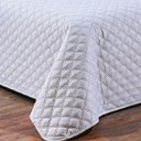 Ver imagem 3 de Colcha Matelassê - Casal - Ultrasônica - com Porta Travesseiros - Sicilia - Marfim - Rozac