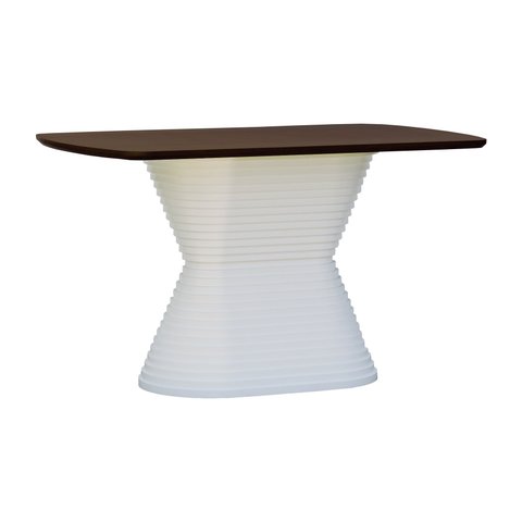 Mesa de Jantar Apollo Tampo Retangular 136x80cm Branco/Amêndoa