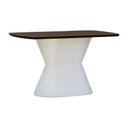 Ver imagem 1 de Mesa de Jantar Apollo Tampo Retangular 136x80cm Branco/Amêndoa