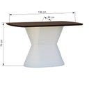 Ver imagem 2 de Mesa de Jantar Apollo Tampo Retangular 136x80cm Branco/Amêndoa