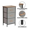 Ver imagem 6 de Cômoda Organizadora BSL3900 3 Gavetas Aço Puxador Madeira Cinza Ab Mídia