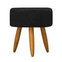 Ver imagem 1 de Puff Redondo Decorativo Pés Palitos Quarto - Preto
