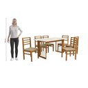 Ver imagem 4 de Conjunto Sala de Jantar Elisa em Madeira Maciça 6 Cadeiras Boucle Bege