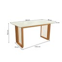 Ver imagem 3 de Conjunto Sala de Jantar Elisa em Madeira Maciça 6 Cadeiras Boucle Bege