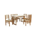 Ver imagem 2 de Conjunto Sala de Jantar Elisa em Madeira Maciça 6 Cadeiras Boucle Bege
