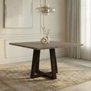 Ver imagem 1 de Mesa Jantar Retangular Isabela 120cm Tampo Freijó Base Madeira Maciça Castanho 4 Lugares Sala Jantar