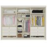 Guarda Roupa 6 Portas 2 Portas Ripadas Nas Laterais Potente 100% Mdf Off White - Móveis Europa - 3