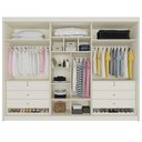 Ver imagem 3 de Guarda Roupa 6 Portas 2 Portas Ripadas Nas Laterais Potente 100% Mdf Off White - Móveis Europa
