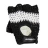 Luva Algodão Crochê Meio Dedo Branco e Preto Tam M - 2