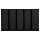 Ver imagem 2 de Cabeceira Solteiro Veludo Preto Placa Modulada Estofada Ripada Adesiva