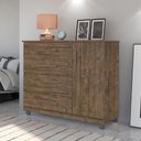 Ver imagem 2 de Comoda Prata Cor:canela Mizza Decor - Armário para Quarto