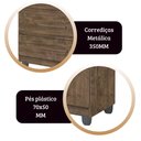 Ver imagem 5 de Comoda Prata Cor:canela Mizza Decor - Armário para Quarto