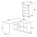 Ver imagem 4 de Mesa Escrivaninha em L Eron e Gaveteiro com Rodízios Mity A06 Preto - Mpozenato