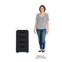 Ver imagem 7 de Mesa Escrivaninha em L Eron e Gaveteiro com Rodízios Mity A06 Preto - Mpozenato