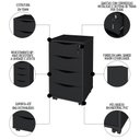 Ver imagem 5 de Mesa Escrivaninha em L Eron e Gaveteiro com Rodízios Mity A06 Preto - Mpozenato
