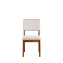 Ver mais imagens de Conjunto de Jantar Mesa Redonda com Vidro Bennett 6 Cadeiras Ella - Natural C/ Off White