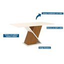 Ver imagem 2 de Conjunto: Mesa Sala Jantar Solus Tampo Madeirado C/ Vidro 160x90cm e 6 Cadeiras Malu Nature/linho -