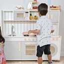 Ver imagem 2 de Kit Cozinha Infantil Retro e Máquina de Lavar Infantil - Cinza