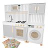 Kit Cozinha Infantil Retro e Máquina de Lavar Infantil - Cinza - 1
