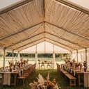 Ver imagem 2 de Gazebo e Tenda Decoração Esteira de Bambu 5m x 1m Rústica Marrom Festa Casamento e Lual