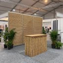 Ver imagem 5 de Gazebo e Tenda Decoração Esteira de Bambu 5m x 1m Rústica Marrom Festa Casamento e Lual