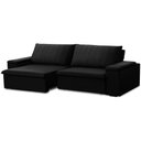 Ver imagem 2 de Sofá 3 Lugares Retrátil Reclinável para Sala 245cm Malfati F04 Veludo Preto - Lyam Decor
