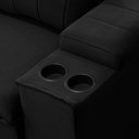 Ver imagem 6 de Sofá 3 Lugares Retrátil Reclinável para Sala 245cm Malfati F04 Veludo Preto - Lyam Decor