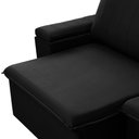 Ver imagem 5 de Sofá 3 Lugares Retrátil Reclinável para Sala 245cm Malfati F04 Veludo Preto - Lyam Decor