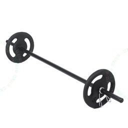 Kit Musculação Anilhas 10kg + Barra 120 Cm Com Presilhas - 1