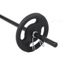 Ver imagem 2 de Kit Musculação Anilhas 10kg + Barra 120 Cm Com Presilhas