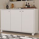 Ver imagem 1 de Balcão Buffet Roma 3 Portas Branco - Pnr Móveis