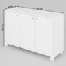 Balcão Buffet Roma 3 Portas Branco - Pnr Móveis - 4