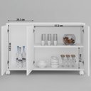 Ver imagem 5 de Balcão Buffet Roma 3 Portas Branco - Pnr Móveis