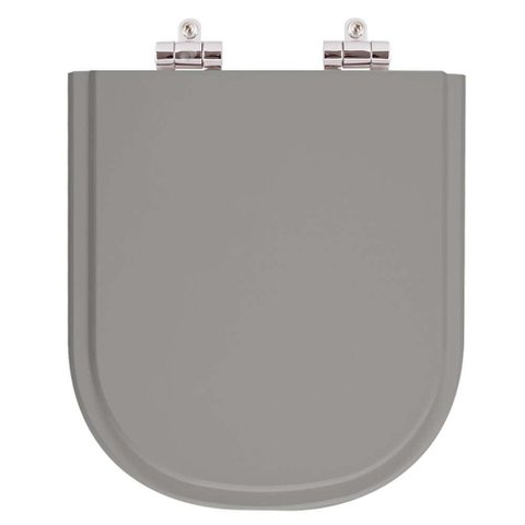 Assento Sanitário Poliester Soft Close Vogue Plus Cinza Vip (cinza Escuro) para Vaso Deca