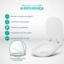 Ver imagem 5 de Assento Sanitário Poliester Soft Close Vogue Plus Cinza Vip (cinza Escuro) para Vaso Deca