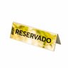 Prisma de Mesa Placa Reservado Dourado - 1
