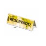 Prisma de Mesa Placa Reservado Dourado - 6