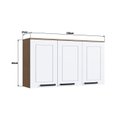 Ver mais imagens de Cozinha Modulada Provençal 3 Peças Balcão 120cm 2 Armários Marrom/Jequitibá/Branco Fosco