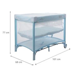 Mini Berço Portátil Burigotto New - Azul - 3 Mini Berço Portátil Burigotto New - Azul - 3