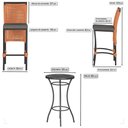 Ver imagem 2 de Mesa Bistro e 4 Banquetas Roma Preta Corda Náutica 11 Trama Original