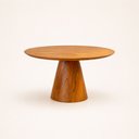 Ver imagem 2 de Mesa de Jantar Cone Madeira Maciça e Lâmina Madeira Natural 1,35m