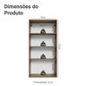 Cristaleira Suspensa 70 Cm 2 Portas de Vidro Rustic/azul Vik Madesa - 4