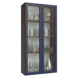 Cristaleira Suspensa 70 Cm 2 Portas de Vidro Vik Madesa - 1