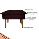 Ver imagem 5 de Puff Decorativo para Sala de Estar Opala Suede Bordô- Montanaris Decor MD MONTANARIS DECOR