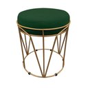 Ver imagem 1 de Puff Babu Suede Verde Base Dourado