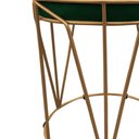 Ver imagem 3 de Puff Babu Suede Verde Base Dourado