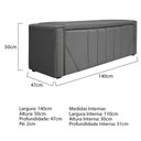 Ver imagem 5 de Calçadeira Baú Casal 140 Cm Para Cama Box Suede Cinza