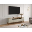 Ver imagem 2 de Rack / Bancada Fl 1.80m Estilo Retrô para Tv até 65'' Cor Off White / Cinamomo