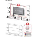 Ver imagem 5 de Painel TV 60" com Prateleiras de Vidro Brasil Multimóveis BR2739 Branco