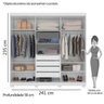 Guarda-Roupa Moderno 6 Portas Alaska - Albatroz - Branco - 4